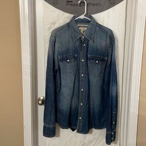 True Religion Jean Long Sleeve Shirt. Like New